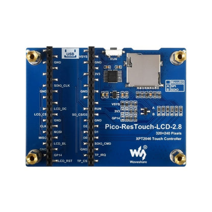 WAVESHARE 2.8 นิ้ว 262K สี 320 x 240 พิกเซลโมดูลแสดงผลแบบสัมผัสสำหรับ Raspberry Pi Pico, อินเทอร์เฟซ SPI, 2.8 inch