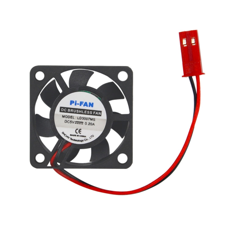 DC 5V 0.2A มินิคอมพิวเตอร์ เคส พัดลมระบายความร้อนด้วยสกรูสำหรับ Raspberry Pi 3B / 2B / B+, ขนาด: 30x30x8mm