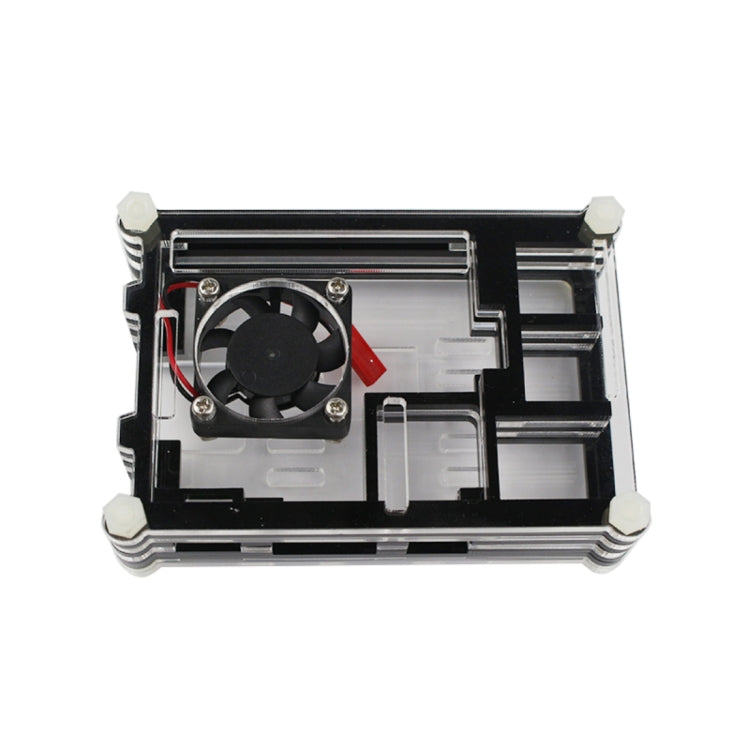 เคสเชลล์กล่องอะคริลิค 9 ชั้นพร้อมพัดลมระบายความร้อนสำหรับ Raspberry Pi 3