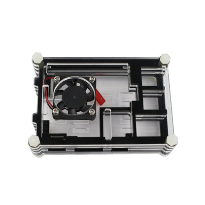 เคสเชลล์กล่องอะคริลิค 9 ชั้นพร้อมพัดลมระบายความร้อนสำหรับ Raspberry Pi 3