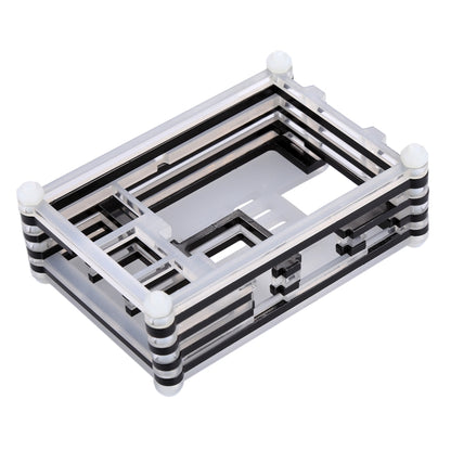 เคสเชลล์กล่องอะคริลิค 9 ชั้นพร้อมรูพัดลมระบายความร้อนสำหรับ Raspberry Pi 3