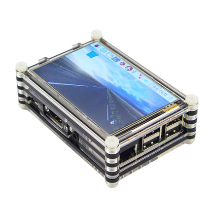 เคสเชลล์กล่องอะคริลิค 9 ชั้นพร้อมรูพัดลมระบายความร้อนสำหรับ Raspberry Pi 3