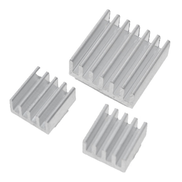 3 in 1 Cooling Heatsink อลูมิเนียม Heat Sink Pad Shims สำหรับ Raspberry Pi 3/2, For Raspberry Pi 3 / 2