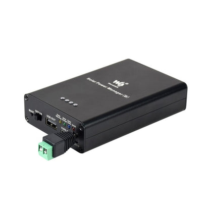 Waveshare Solar Power Manager, แบตเตอรี่ Li-Po ขนาด 10000mAh ในตัว, รองรับแผงโซลาร์เซลล์ 6V~24V, 19799