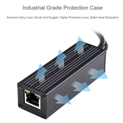 ตัวแยก Gigabit PoE เคสโลหะ Waveshare, 5V 2.5A Type-C Out
