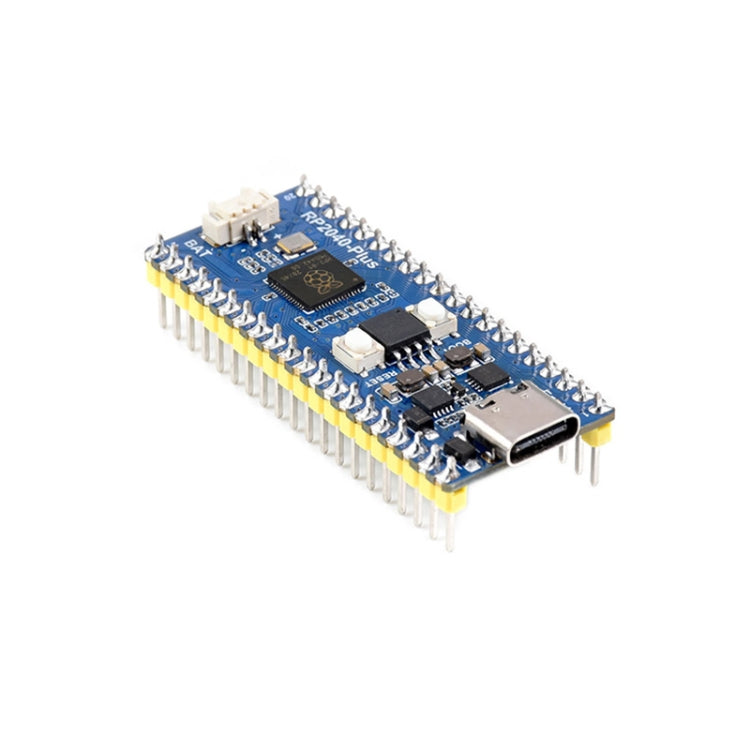Waveshare RP2040-Plus บอร์ด MCU ที่เหมือน Pico ขึ้นอยู่กับ Raspberry Pi MCU RP2040 พร้อม Pinheader, RP2040-Plus with Pinheader