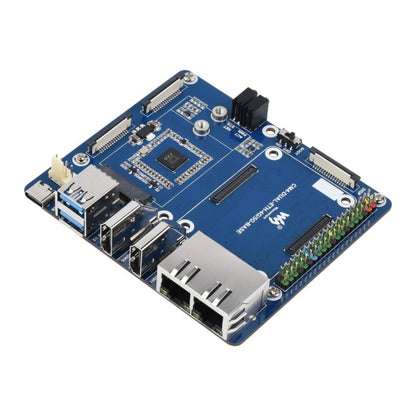 บอร์ดฐาน Waveshare Dual Gigabit Ethernet 5G / 4G สำหรับ Raspberry Pi CM4