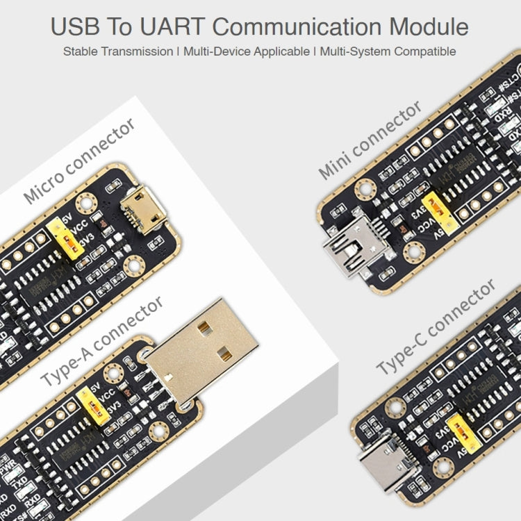 Waveshare Type-C / USB-C ถึง UART ตัวเชื่อมต่อโมดูลการส่งอัตราแบนด์สูง, USB-C
