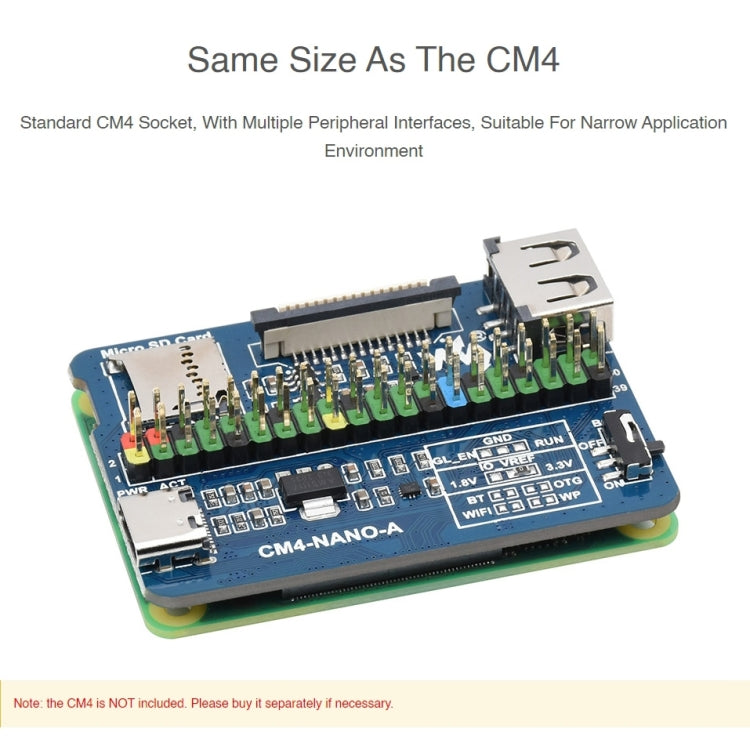 บอร์ดฐาน Waveshare Nano A สำหรับ Raspberry Pi CM4, Nano Base Board A