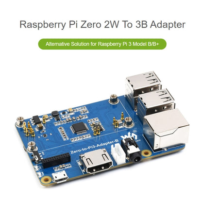 อะแดปเตอร์ Waveshare Raspberry Pi Zero 2W เป็น 3B สำหรับ Raspberry Pi 3 Model B/B+, Pi Zero 2W To 3B