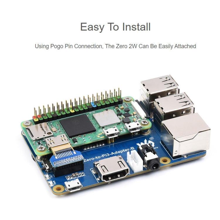อะแดปเตอร์ Waveshare Raspberry Pi Zero 2W เป็น 3B สำหรับ Raspberry Pi 3 Model B/B+, Pi Zero 2W To 3B