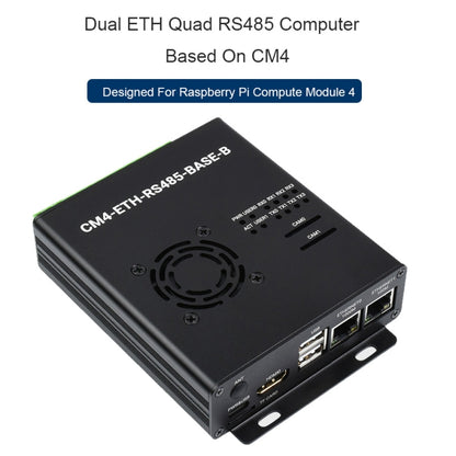 มินิคอมพิวเตอร์ Waveshare Dual ETH สำหรับ Raspberry Pi CM4, Gigabit Ethernet, 4CH แยก RS485
