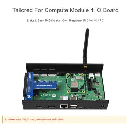 Waveshare Metal Box A สำหรับบอร์ด Raspberry Pi CM4 IO พร้อมพัดลมระบายความร้อน