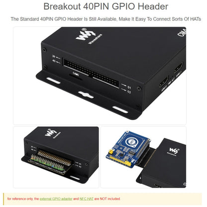 Waveshare Metal Box A สำหรับบอร์ด Raspberry Pi CM4 IO พร้อมพัดลมระบายความร้อน