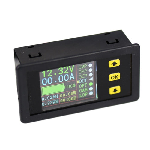 90V 20A สีจอแสดงผลแบบ Dual แรงดันไฟฟ้าปัจจุบันมิเตอร์ Charge Discharge การวัดเคาน์เตอร์, Without Relay