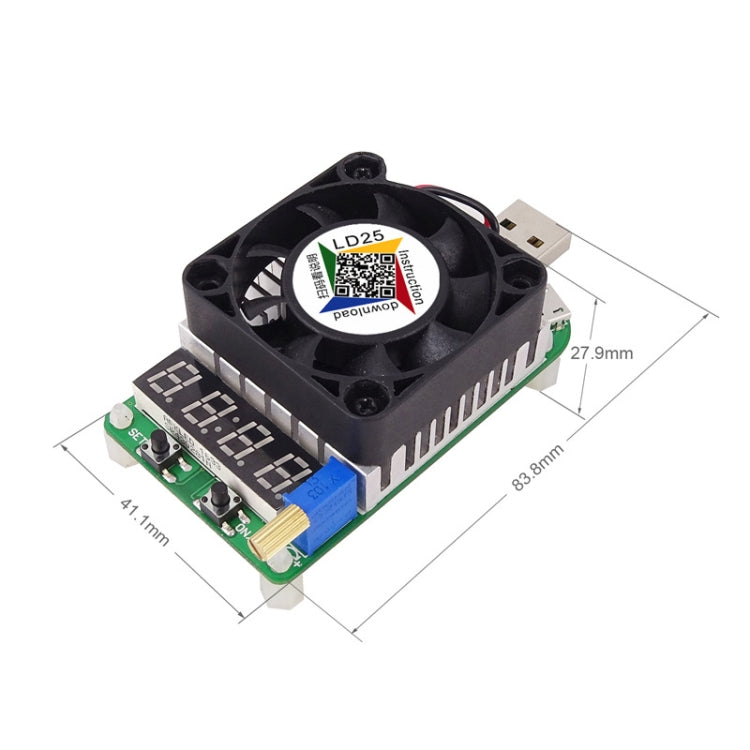 LD25 ปรับแรงดันไฟฟ้าอิเล็กทรอนิกส์ USB โหลด Resistor Discharge แบตเตอรี่ Test