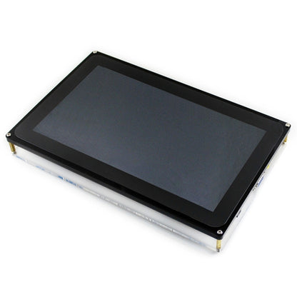 WAVESHARE หน้าจอสัมผัสแบบ Resistive ขนาด 10.1 นิ้ว, อินเทอร์เฟซ HDMI พร้อมเคส, รองรับมินิพีซีหลายเครื่อง, 10.1inch HDMI LCD (H) (with case)