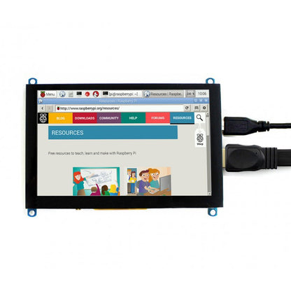 WAVESHARE 5 นิ้ว HDMI LCD (H) 800x480 หน้าจอสัมผัสสำหรับ Raspberry Pi รองรับระบบต่างๆ, 5 Inch HDMI LCD (H)