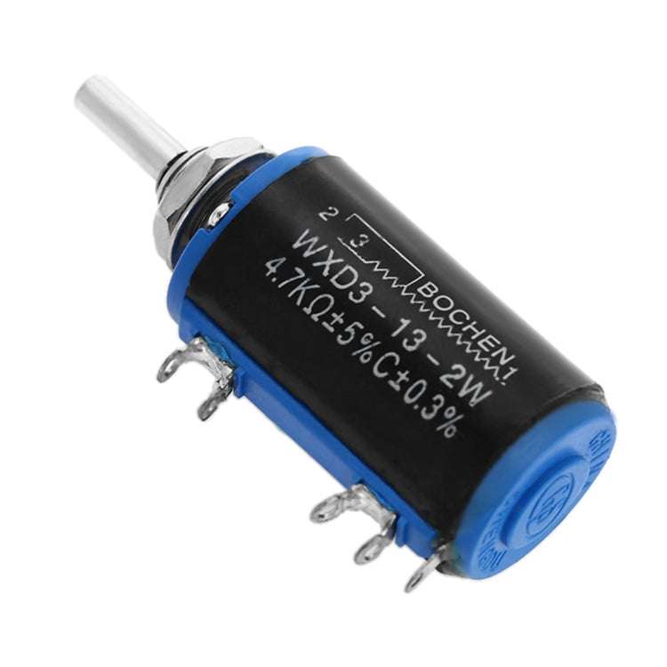 WXD3 - 13 - 2W 4.7K Ohm Multiturn Precision Potentiometer-สีดำ