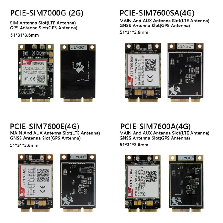 TTGO T-PCIE ESP32-WROVER-B AXP192 ชิป WiFi Bluetooth Nano การ์ด SIM Series โมดูลฮาร์ดแวร์คอมโพสิต Development Board, SIM7600E-PCIE, SIM7600E-PCIE