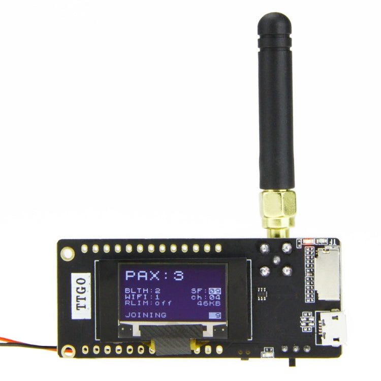 TTGO LORA32 V2.1 ESP32 0.96 นิ้ว OLED Bluetooth WiFi โมดูลไร้สาย 433MHz SMA IP5306 โมดูลพร้อมเสาอากาศ, 433MHz