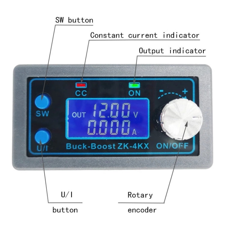 ZK-4KX CNC DC-DC Buck Boost Converter โมดูล CC CV 0.5-30V 4A ปรับขั้นตอนลงแรงดันไฟฟ้าตัวควบคุม, 0.5-30V
