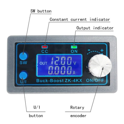 ZK-4KX CNC DC-DC Buck Boost Converter โมดูล CC CV 0.5-30V 4A ปรับขั้นตอนลงแรงดันไฟฟ้าตัวควบคุม, 0.5-30V