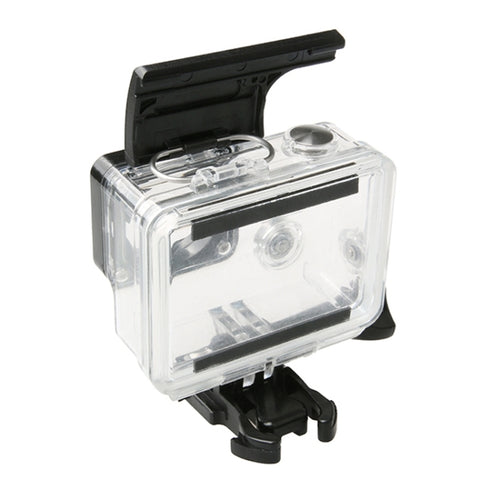 สำหรับ Gopro HERO4 / 3+ กล้องแอคชั่นแคมเมรากันน้ำกรณีที่อยู่อาศัยพลาสติก ABS ด้านหลังประตูคลิปล็อคจับ, Housing Case