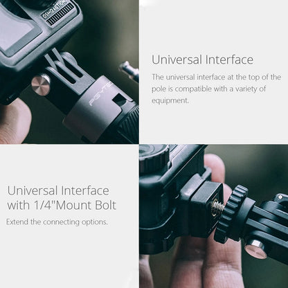 PGYTECH P-GM-117 กล้องแอคชั่นแคมเมรา ขาตั้ง ส่วนต่อขยายเซลฟี่สติ๊กสำหรับ DJI Osmo Action, P-GM-117