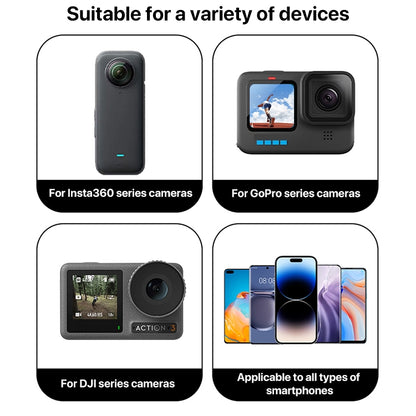 อลูมิเนียมส่วนขยายแขนจับ Extenter สำหรับ GoPro Hero11 สีดำ / HERO10 สีดำ / HERO9 สีดำ / HERO8 / HERO7 / 6/5/5 เซสชัน / 4 เซสชัน / 4/3+ / 3/2/1, Insta360 ONE R, DJI Osmo Action และอื่น ๆกล้องแอ็คชั่น