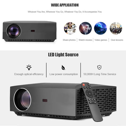 Vivibright F30 หน้าจอ LCD 5.8 นิ้ว 4200 Lumens 1920 x 1080P โปรเจคเตอร์อัจฉริยะ Full HD พร้อมรีโมทคอนโทรล รองรับสัญญาณเสียงออก / SPDIF/ AV in / USB / HDMI, F30 Black