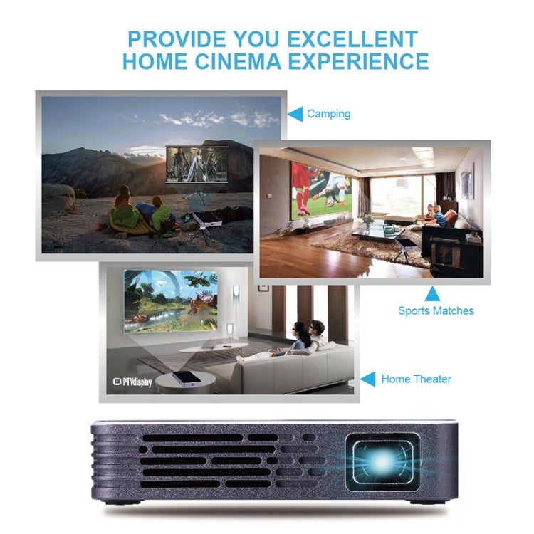 P8I 854x480 100LM มินิโปรเจคเตอร์มัลติมีเดียแบบพกพา DLP