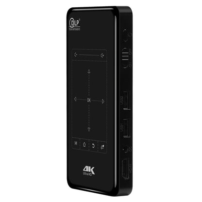 P09 แบบพกพา 4K Ultra HD DLP มินิโปรเจคเตอร์อัจฉริยะพร้อมรีโมทคอนโทรลอินฟราเรด, Amlogic S905X 4-Core A53 สูงสุด 1.5GHz Android 6.0, 1GB + 8GB, รองรับ WiFi 2.4G / 5G, บลูทู ธ, การ์ด TF