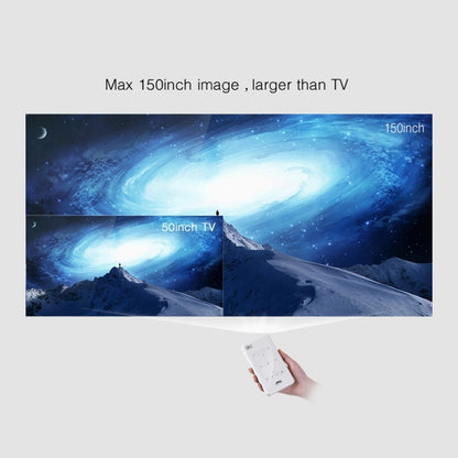P09 แบบพกพา 4K Ultra HD DLP มินิโปรเจคเตอร์อัจฉริยะพร้อมรีโมทคอนโทรลอินฟราเรด, Amlogic S905X 4-Core A53 สูงสุด 1.5GHz Android 6.0, 1GB + 8GB, รองรับ WiFi 2.4G / 5G, บลูทู ธ, การ์ด TF