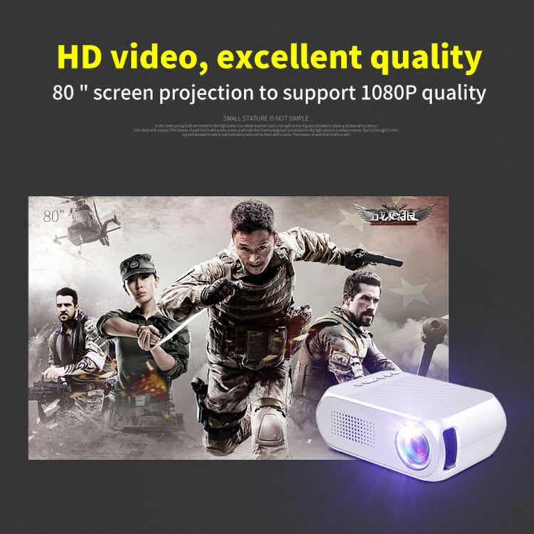 YG320 320*240 มินิโปรเจคเตอร์ LED โฮมเธียเตอร์ รองรับ HDMI และ AV และ SD และ USB