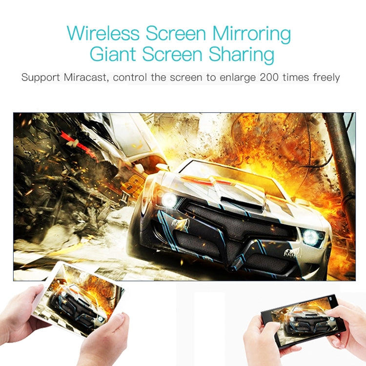 Wejoy L6 5 นิ้ว 200 ANSI Lumen 1920 x 1080P Android 6.0 HD บลูทูธ 4.0 WiFi HD สมาร์ทโปรเจคเตอร์, รองรับ AV / VGA / HDMI / 2 x USB / RJ45, 1G 8G, Android 6.0