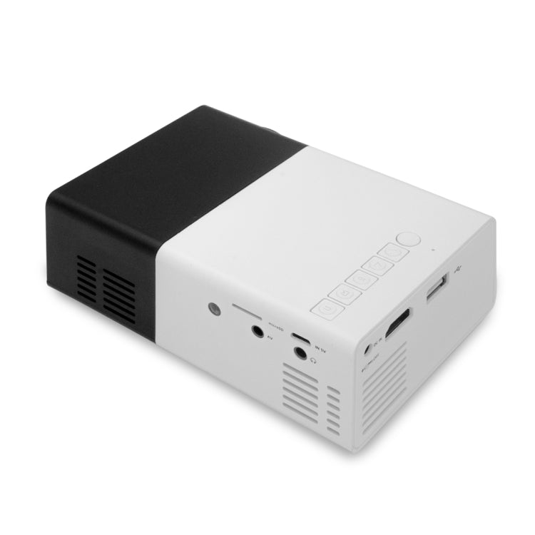 YG300 400LM แบบพกพามินิโฮมเธียเตอร์โปรเจคเตอร์ LED พร้อมรีโมทคอนโทรลรองรับ HDMI, AV, SD, อินเทอร์เฟซ USB