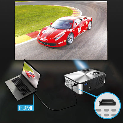 Cheerlux C9 1280x720 720P HD โปรเจคเตอร์อัจฉริยะ รองรับ HDMI x 2 / USB x 2 / VGA / AV, C9 (Black), C9 (Black Grey)