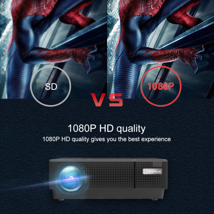 Cheerlux CL770 4000 Lumens 1920 x 1080P โปรเจคเตอร์อัจฉริยะ Full HD รองรับ HDMI x 2 / USB x 2 / VGA / AV, CL770 (Black)