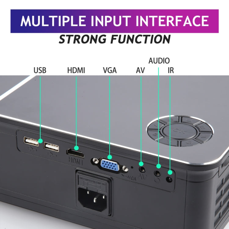 Wejoy L5 โฮมเธียเตอร์ปรับ Optical Keystone Full HD 1080P LED LCD Video โปรเจคเตอร์พร้อมรีโมทคอนโทรล