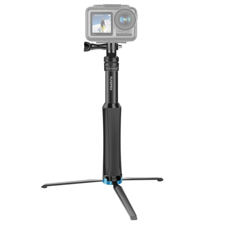 RUIGPRO ชิ้นเดียวมือถือขาตั้งกล้องไม้เซลฟี่กล้องส่องทางไกล Monopod Mount สำหรับ DJI Osmo Action, GoPro HERO10 สีดำ / 9 สีดำ / HERO8 สีดำ / 7 / 6 / 5 / 5 เซสชัน / 4 เซสชัน / 4 /3 + / 3 /2 /1, Xiaoyiและกล้องแอ็คชั่นอื่นๆ, Black)