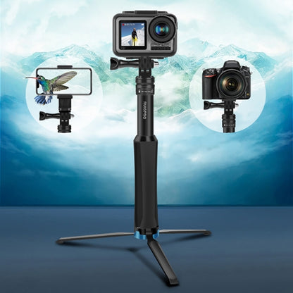 RUIGPRO ชิ้นเดียวมือถือขาตั้งกล้องไม้เซลฟี่กล้องส่องทางไกล Monopod Mount สำหรับ DJI Osmo Action, GoPro HERO10 สีดำ / 9 สีดำ / HERO8 สีดำ / 7 / 6 / 5 / 5 เซสชัน / 4 เซสชัน / 4 /3 + / 3 /2 /1, Xiaoyiและกล้องแอ็คชั่นอื่นๆ, Black)
