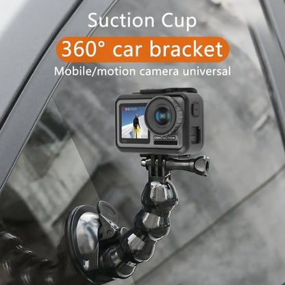ถ้วยดูด Jaws Flex Clamp Mount สำหรับ GoPro Hero11 Black / HERO10 Black / 9 Black / HERO8 Black / 7 / 6 / 5 / 5 เซสชัน / 4 เซสชัน / 4 / 3 + / 3 / 2 / 1, DJI Osmo Action, Xiaoyi และอื่น ๆกล้องแอ็คชั่น, Jaws Flex Clamp