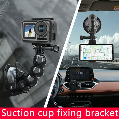 ถ้วยดูด Jaws Flex Clamp Mount สำหรับ GoPro Hero11 Black / HERO10 Black / 9 Black / HERO8 Black / 7 / 6 / 5 / 5 เซสชัน / 4 เซสชัน / 4 / 3 + / 3 / 2 / 1, DJI Osmo Action, Xiaoyi และอื่น ๆกล้องแอ็คชั่น, Jaws Flex Clamp