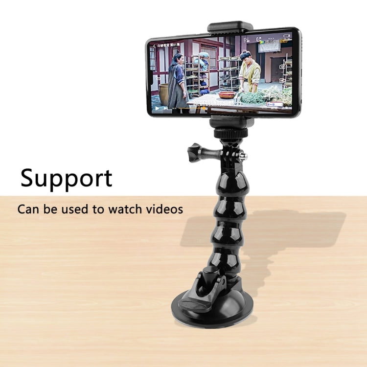 ถ้วยดูด Jaws Flex Clamp Mount สำหรับ GoPro Hero11 Black / HERO10 Black / 9 Black / HERO8 Black / 7 / 6 / 5 / 5 เซสชัน / 4 เซสชัน / 4 / 3 + / 3 / 2 / 1, DJI Osmo Action, Xiaoyi และอื่น ๆกล้องแอ็คชั่น, Jaws Flex Clamp
