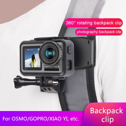 RUIGPRO กระเป๋าเป้สะพายหลังหมุนได้ 360 องศา Rec-Mounts คลิปหนีบ Mount + ที่หนีบโทรศัพท์สำหรับ GoPro HERO9 Black / HERO8 Black / 7/6/5/5 เซสชัน / 4 เซสชัน / 4/3 + / 3/2/1, DJI Osmo Action, Xiaoyiและกล้องแอ็คชั่นอื่นๆ, Rec-Mounts+Clamp