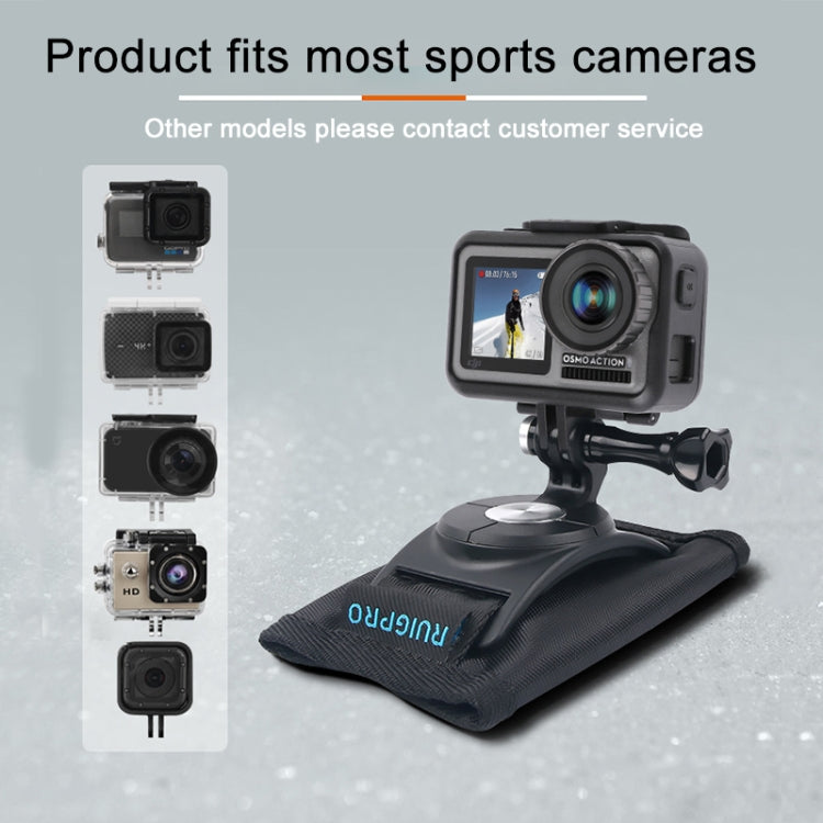 RUIGPRO ตะขอและห่วง Fastener กระเป๋าเป้สะพายหลัง Rec-Mounts คลิปหนีบ Mount พร้อมสกรูสำหรับ GoPro HERO9 สีดำ / HERO8 สีดำ / 7/6/5/5 เซสชัน / 4 เซสชัน / 4/3 + / 3/2/1, DJI Osmo Action, Xiaoyiและกล้องแอ็คชั่นอื่นๆ, Hook and Loop Fastener Clip