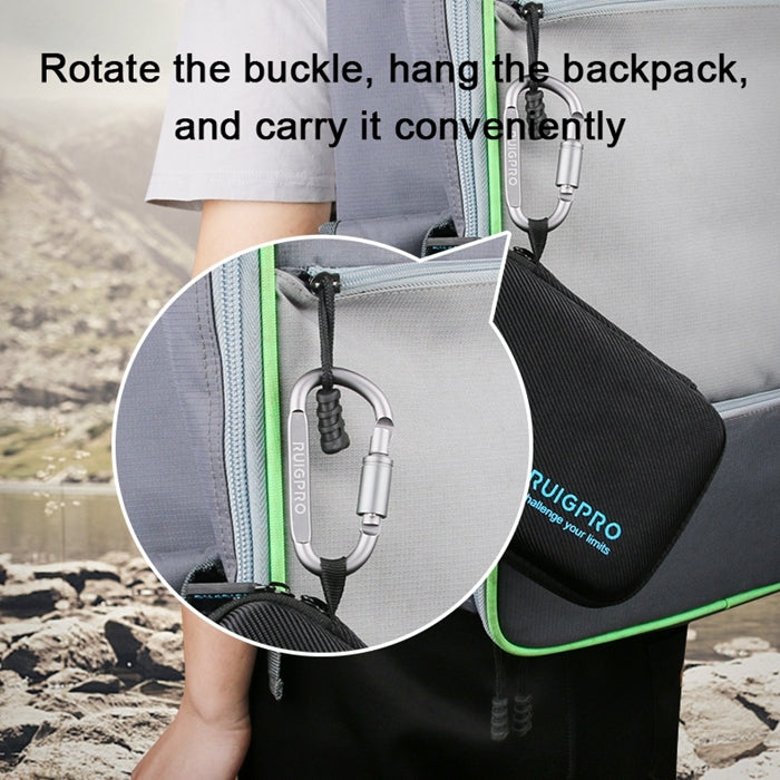 RUIGPRO กล่องเคสแบบพกพากันน้ำกันกระแทกสำหรับ DJI Osmo Action ขนาด: 28 ซม. x 19.7 ซม. x 6.8 ซม., Medium