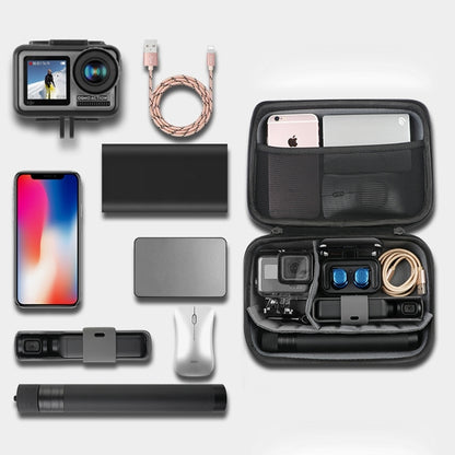 RUIGPRO กล่องเคสแบบพกพากันน้ำกันกระแทกสำหรับ DJI Osmo Action ขนาด: 28 ซม. x 19.7 ซม. x 6.8 ซม., Medium