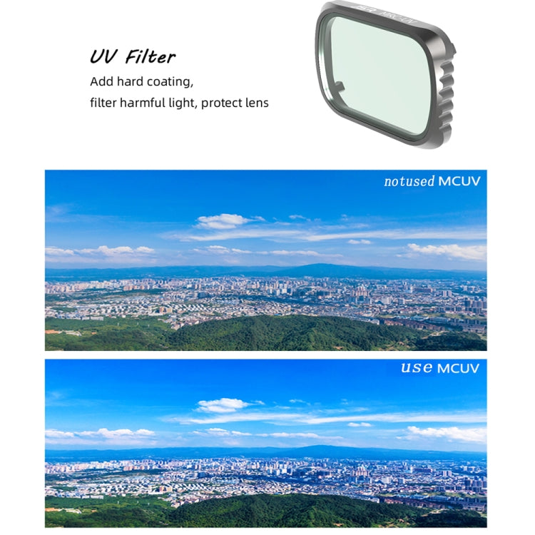 JSR KS 4 in 1 UV + CPL + ND16 + ND32 ฟิลเตอร์เลนส์สำหรับ DJI Air 2S, กรอบอลูมิเนียม, UV + CPL + ND16 + ND32